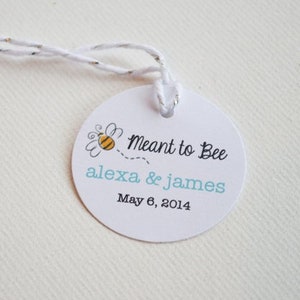 Mini 1.5" Kleine Etikettanhänger für Bienen - Gastgeschenke & Geschenkanhänger