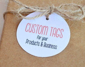 Aangepast label voor product en merchandise - rond label van 1,5 inch of 2 inch - klein gepersonaliseerd cadeau, merchandise en cosmeticalabels