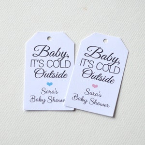 Baby it&#39;s cold outside Favor Tags - Custom Gift Tags, Baby Shower tags, Baby its cold outside Favor Tags