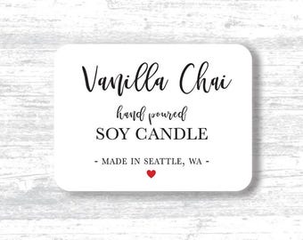 1.5 x 2 inch, Customize with your text, Candle, Soap, Sugar Scrub, Cosmetic, Body Butter - Stickers, Labels - 25 stickers per sheet.