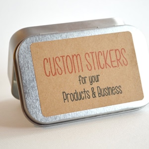 12 Kraft Brown 3x2 inch or 2x3 inch Rectangle Sticker Label Tags - Custom Sticker Printing
