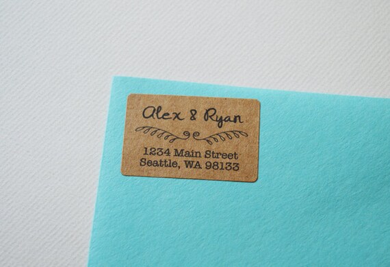 50 Address Labels Kraft Brown 1 x 1.5 Rectangle Address Labels | Etsy