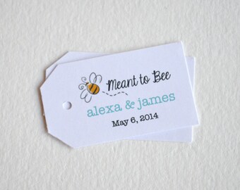 Soll Bee benutzerdefinierte Hochzeit Gunsten & Geschenk-Tags - weiß matt kleines Label-Tags - Wahl der Farben