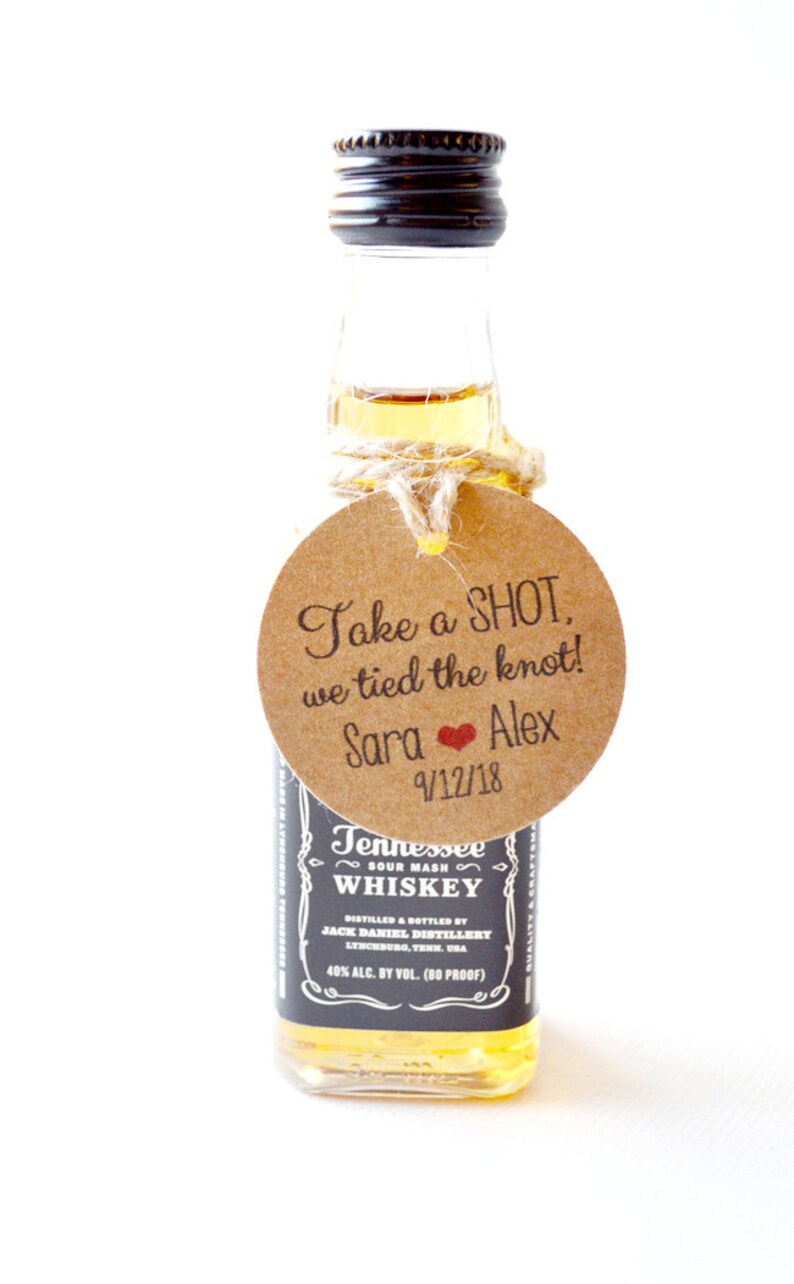 Take a Shot Mini 1.5 Round Kraft Small Label Tags | Etsy
