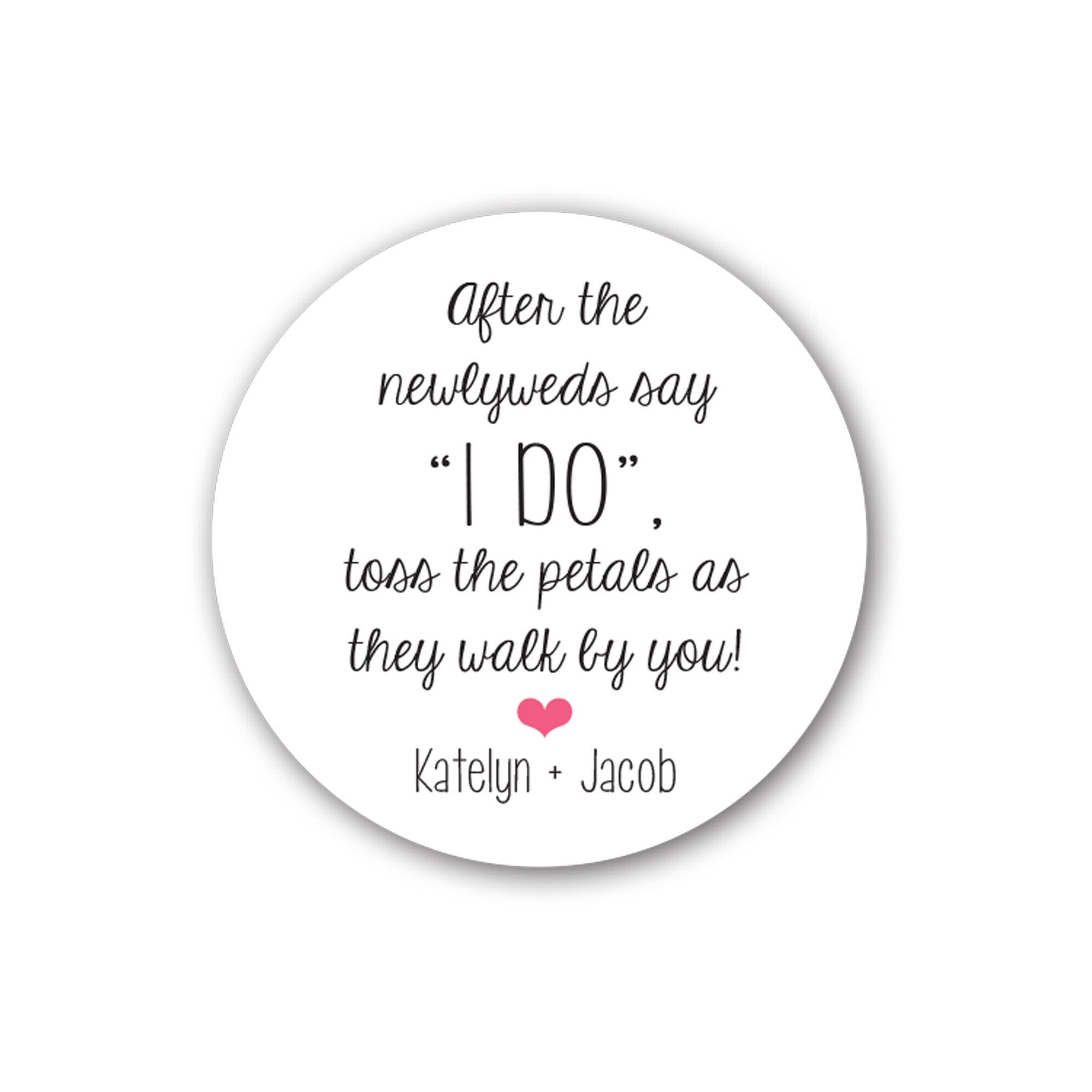 Petal Toss Round Sticker Tags