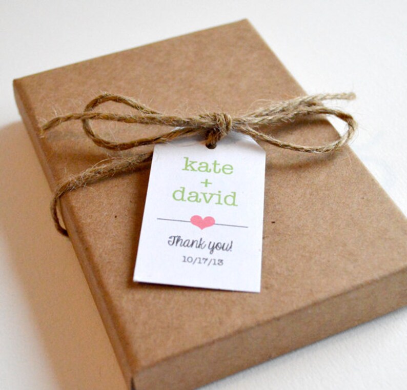 Custom Wedding Favor & Gift Tags White Matte Small Label Etsy