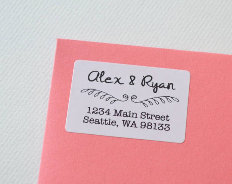 50 Address Labels Glossy 1 X 1.5 Rectangle Address Labels Etsy