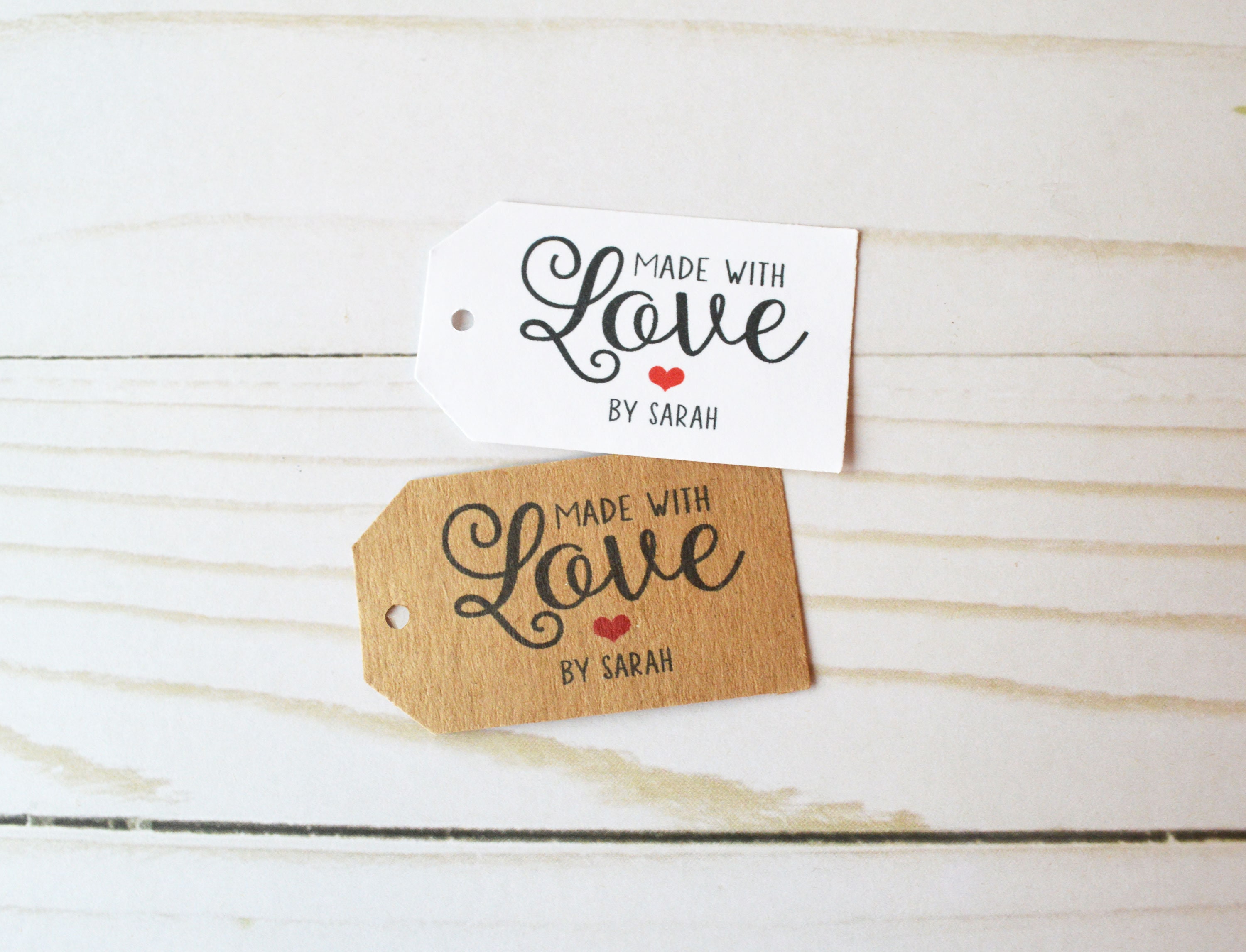 Made with Love Printed Gift Tags 2-1/4x3-1/2