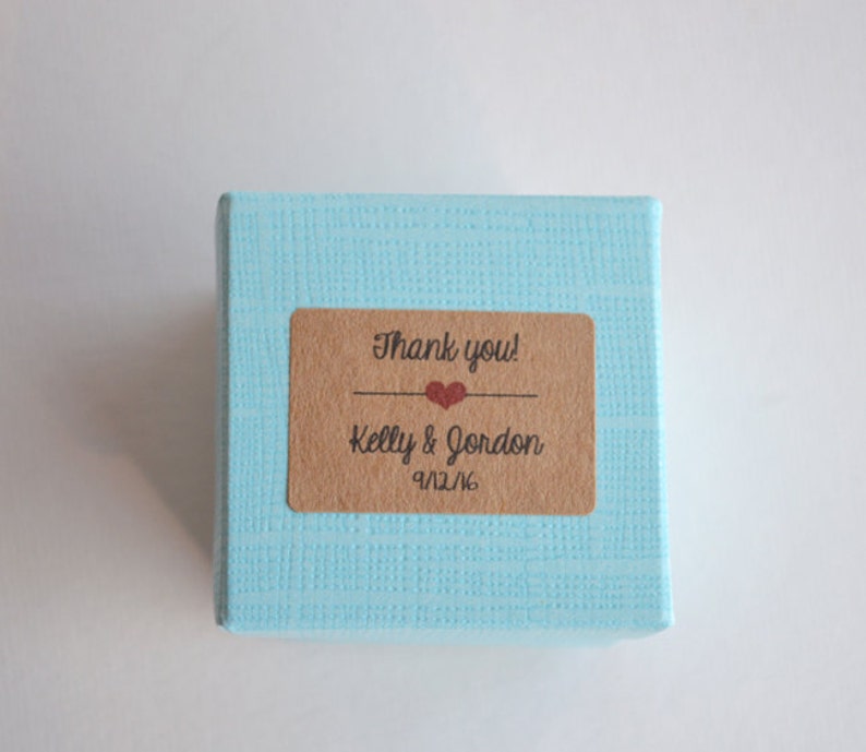 50 Kraft Brown 1 x 1.5 Rectangle Sticker Label Tags Custom Sticker Printing