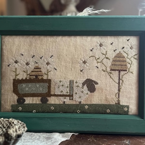 Carte fleurie primitive en papier