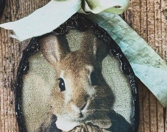 Bunny  soldered ornament