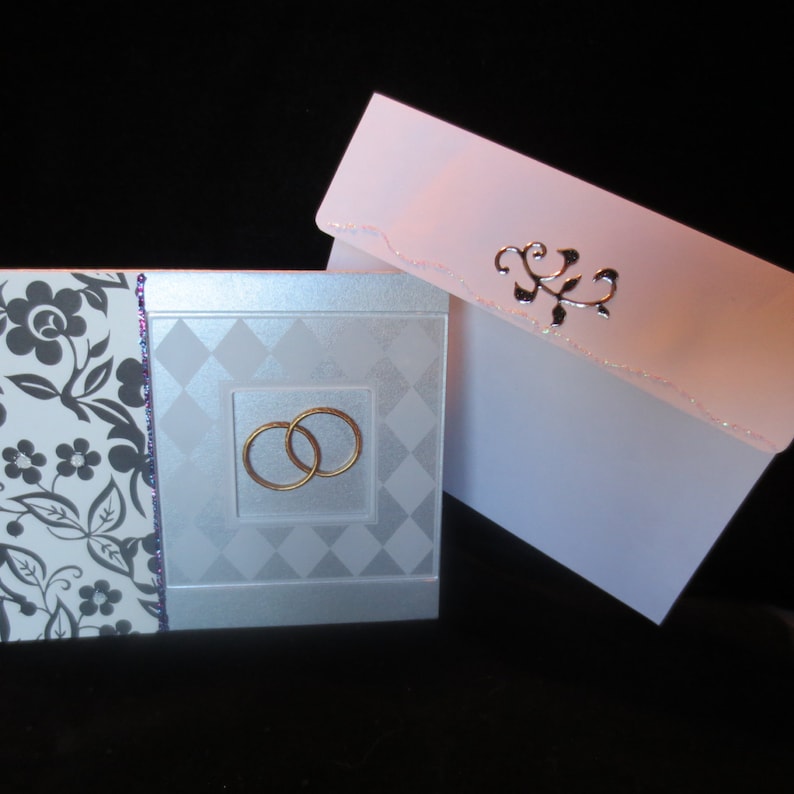 special anniversary card with gold rings etsy