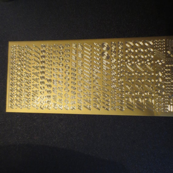 Small gold letters starform stickers 825gg Etsy