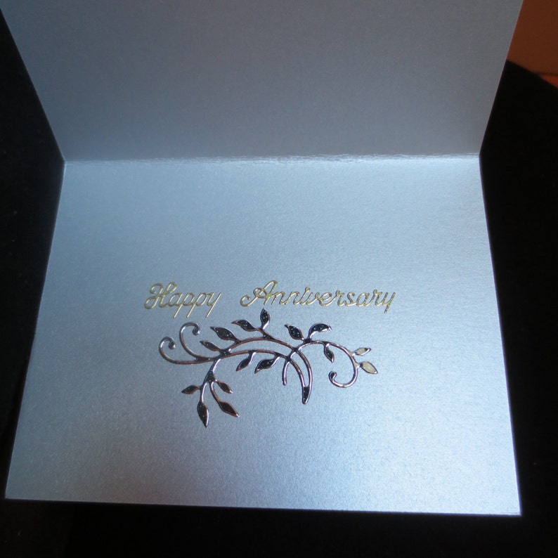 Special anniversary card with gold rings. | Etsy