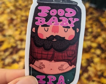 Food Baby IPA Beer Vinyl Sticker