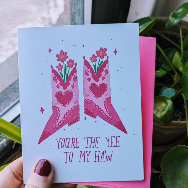 Yee to My Haw Cowboy Valentine Greeting Card