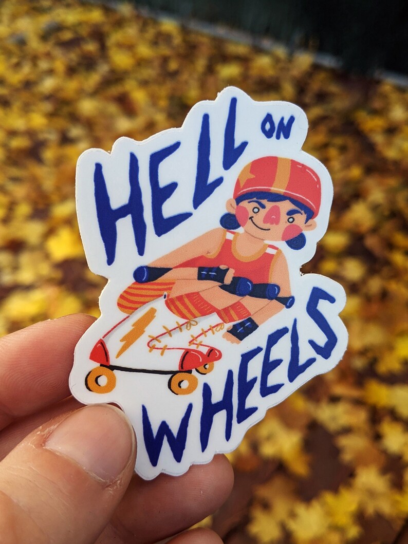 Hell on Wheels Roller Derby Vinyl Sticker image 1