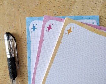 Cute Sparkle Gridded Magnetic Memo Notepad