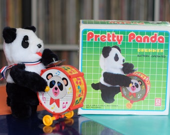 Pretty Panda Marching Panda Drummer Toy // Non-Working 90s Toy