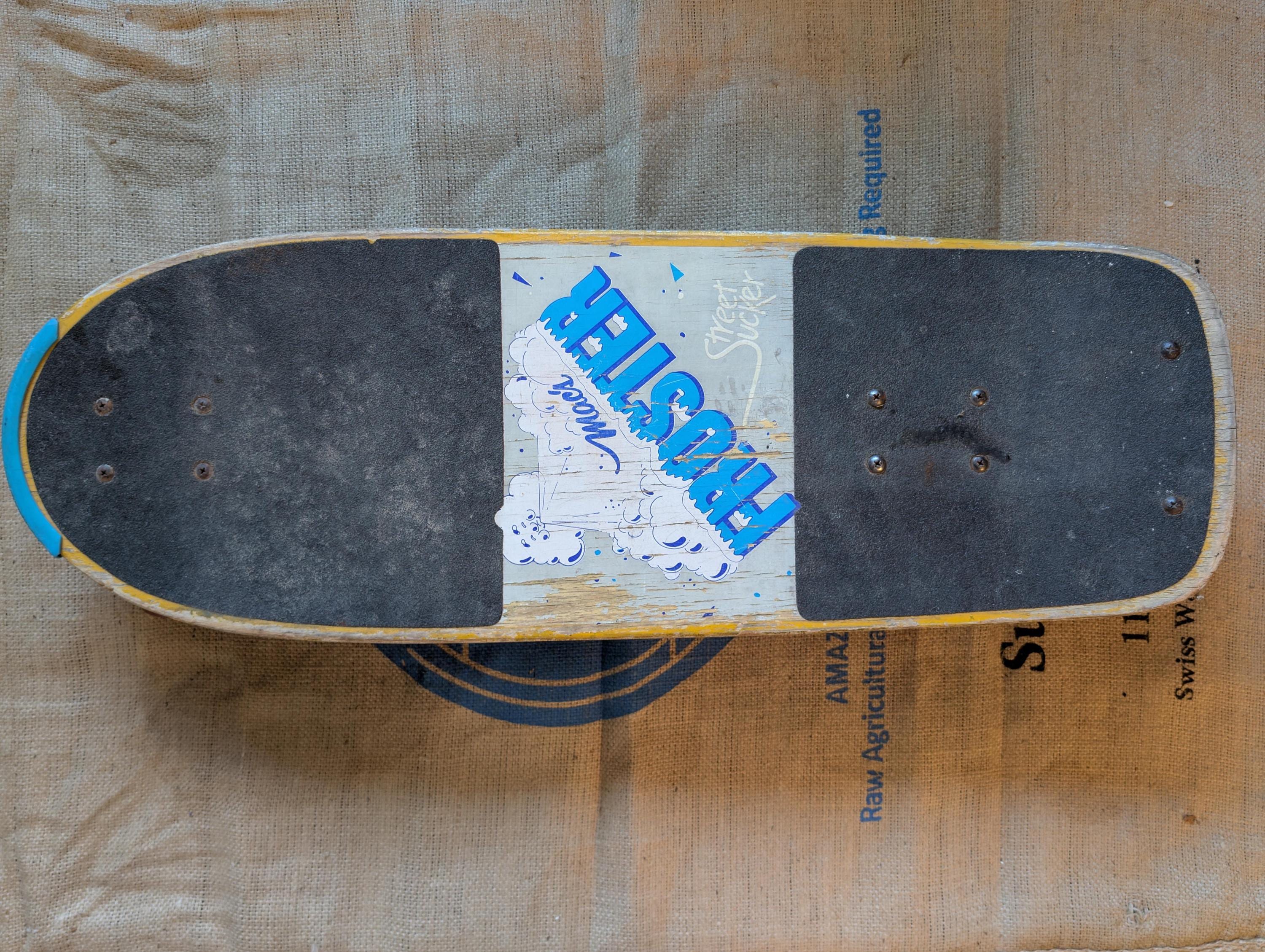 Vintage 1980s Street Sucker Skateboard Mac's Froster With Rail