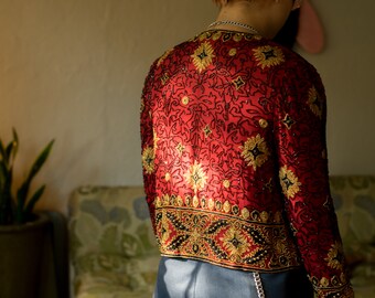 red evening jacket