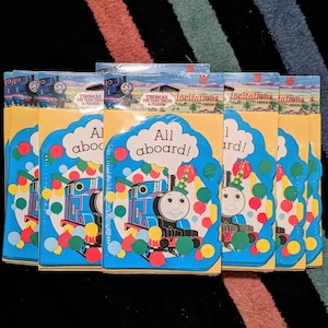 1992 Thomas the tank engine birthday invitations set of 8