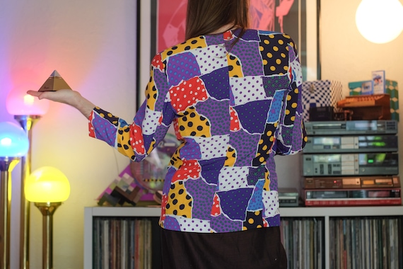 Tanner Suit Jacket // Abstract Patchwork Paper Do… - image 1