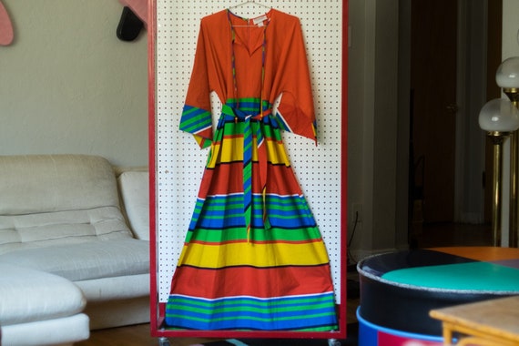 Wild Boho 60s 70s JC Penney LoungeWear Dress Size… - image 1