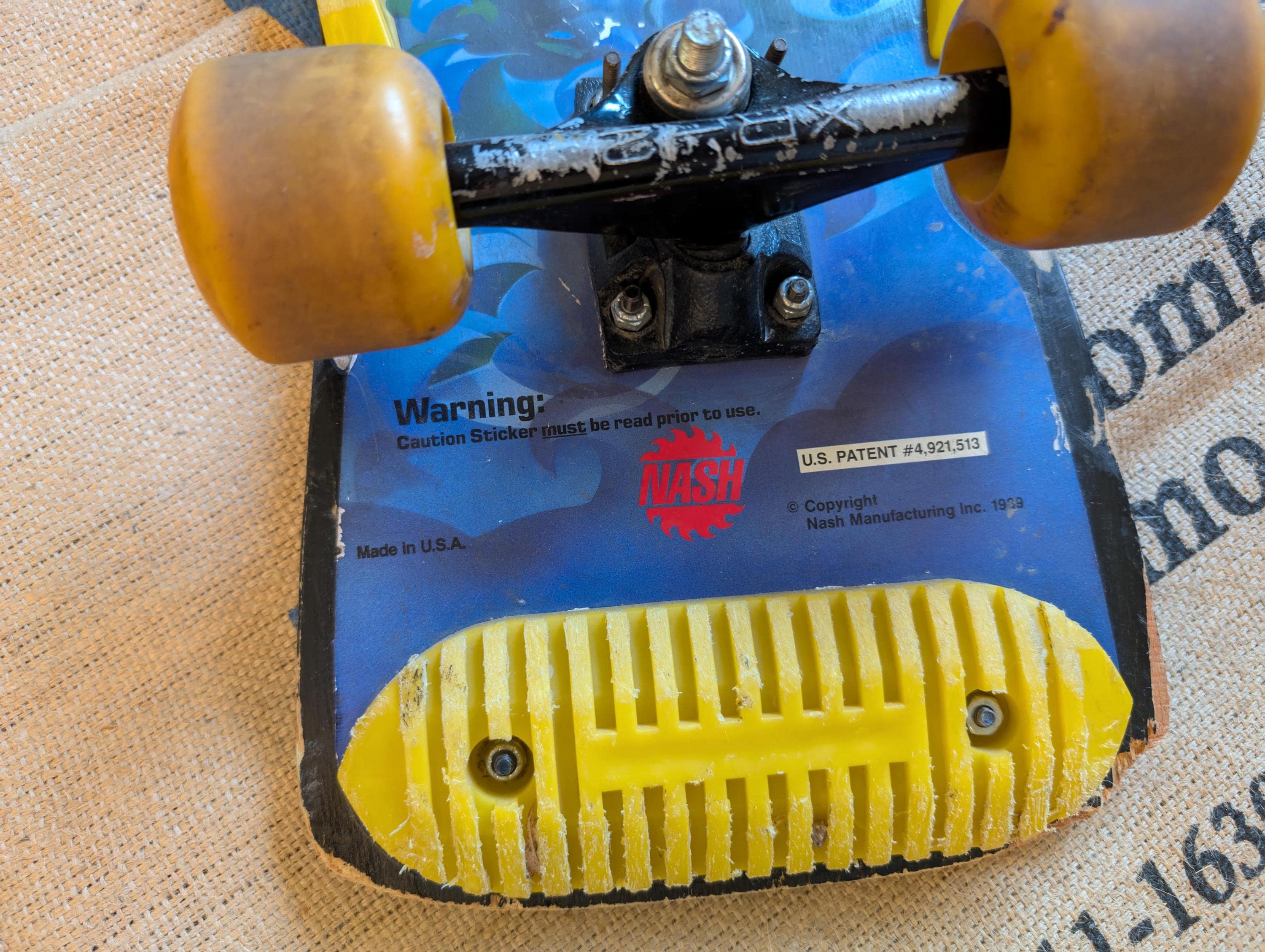 Late 80s Vintage NASH Skateboard N 2 Deep Shark Attack // Bumpers