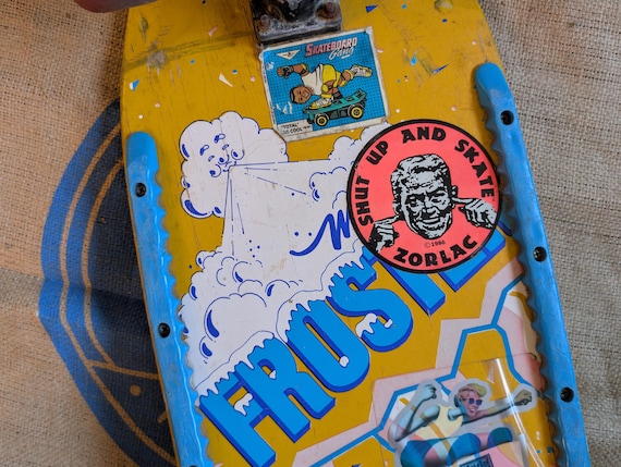Vintage 1980s Street Sucker Skateboard Mac's Froster With Rail