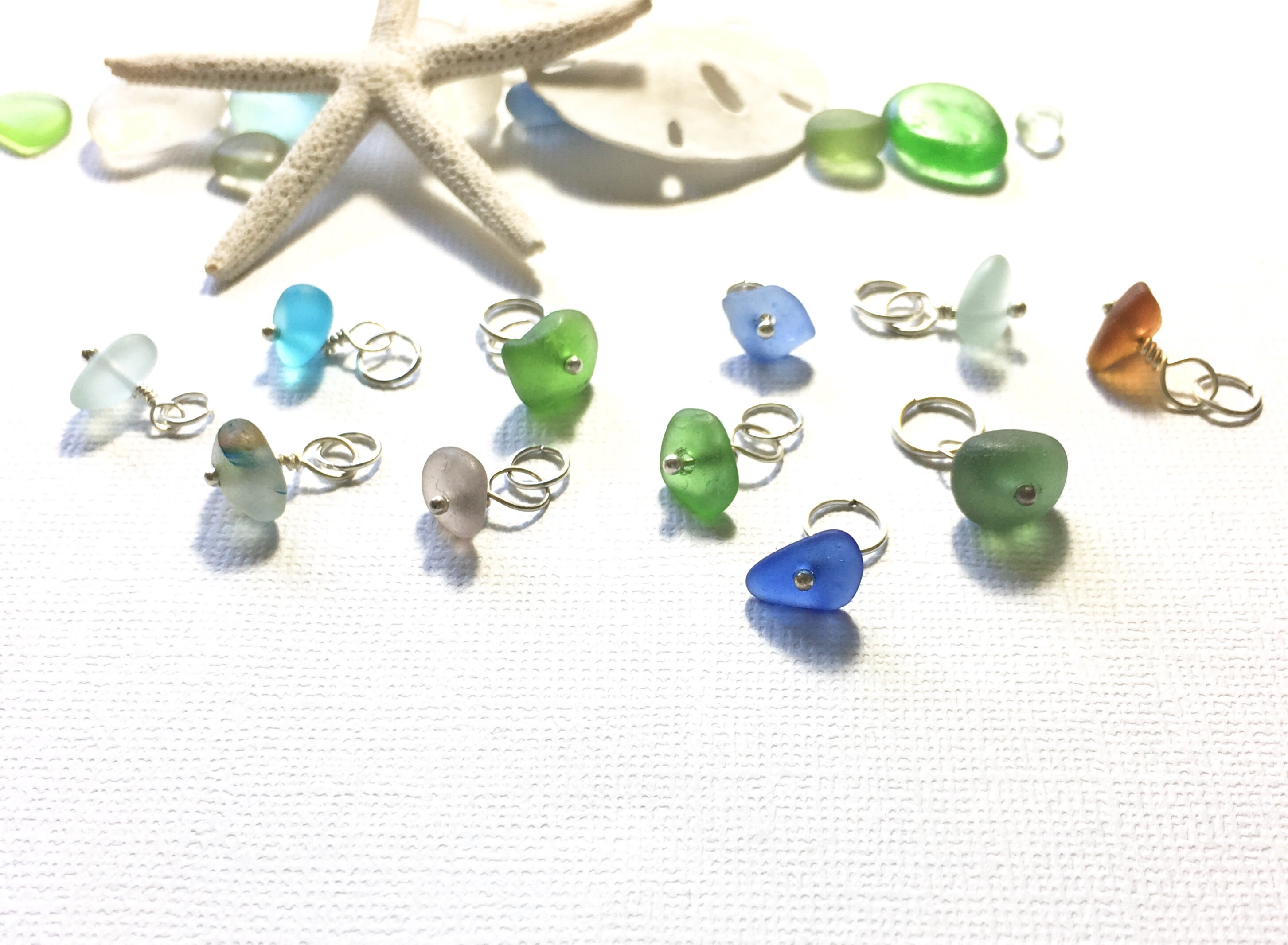 AddOn Sea Glass Charms Tiny Genuine Sea Glass jewelry Charms Etsy