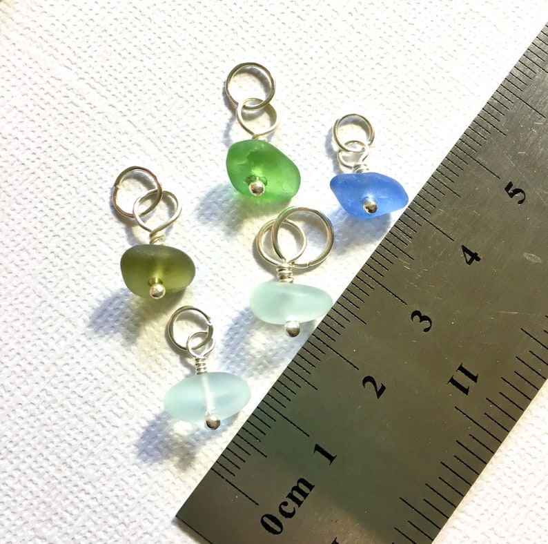 AddOn Sea Glass Charms Tiny Genuine Sea Glass jewelry Charms Etsy