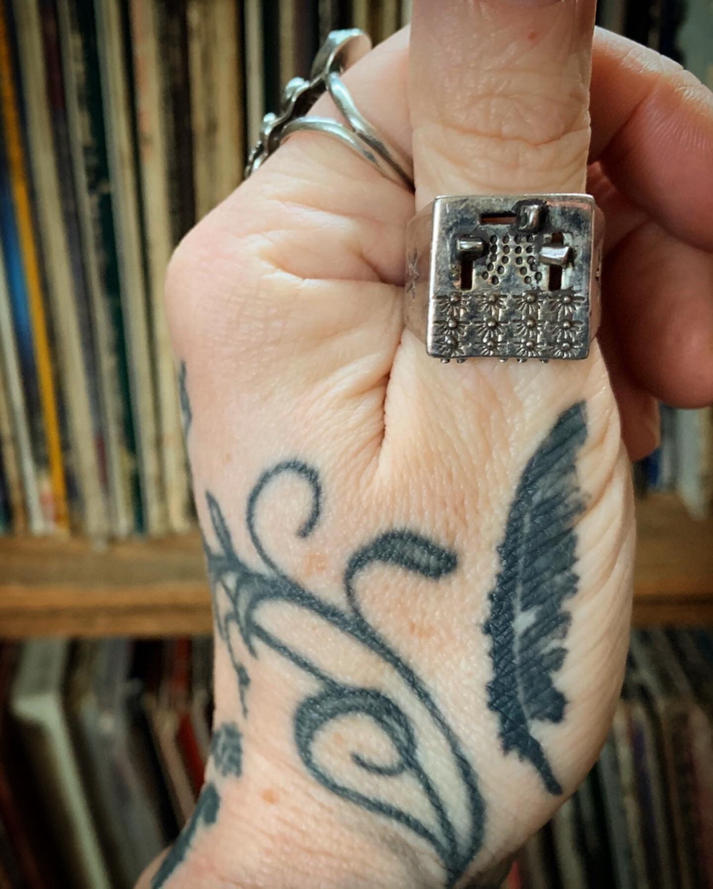 Music themed equalizer sterling silver vintage ring Size 9.5 Etsy