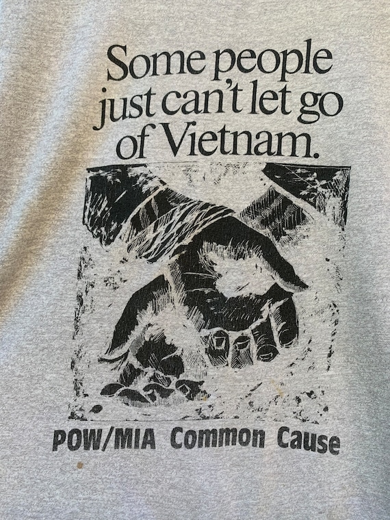 Vintage Tee T Shirt 1987 Pow/Mia Common Cause Vie… - image 7