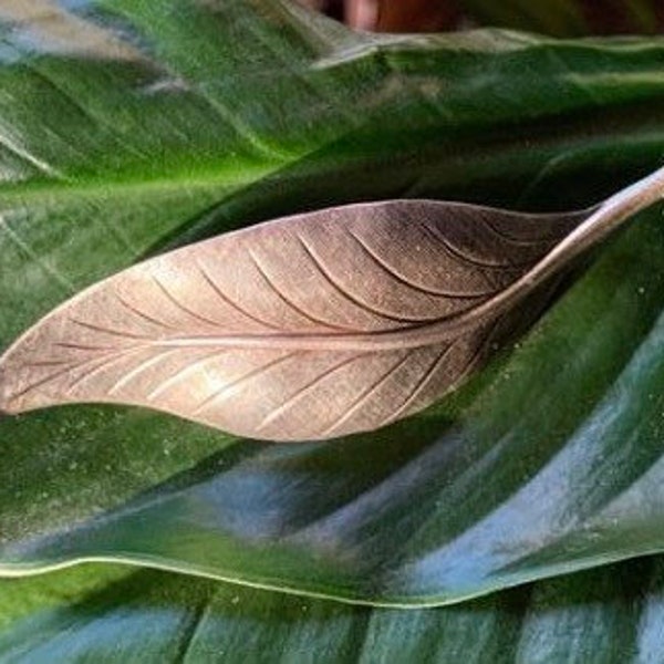 Vintage sterling silver Beaucraft natural leaf brooch pin Nature