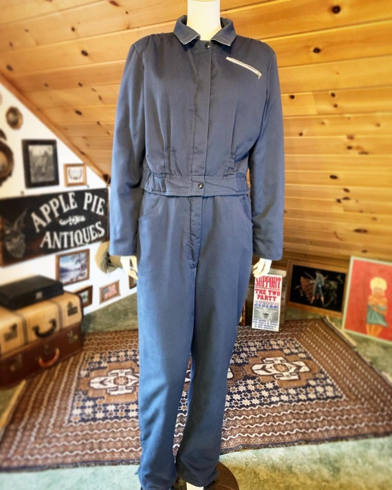 1940s style vintage blue 2 tone insulated snow cov
