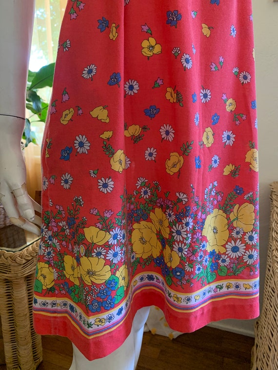 60s WILDFLOWER vintage Novelty Print Sleeveless B… - image 3