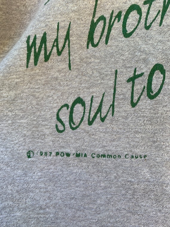 Vintage Tee T Shirt 1987 Pow/Mia Common Cause Vie… - image 4