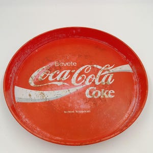 Vintage 1970s Coca Cola Red Tray - Italian Made