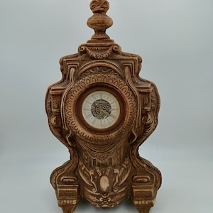 Vintage Ceramic Mid Century Desk Table Clock &quot;Walter&quot; West Germany Wind Up