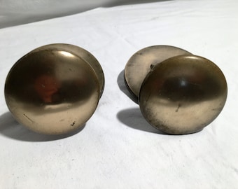Antique Italian Pair Bronze Knobs Door XIX Century