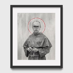 St. Maximilian Kolbe, Catholic fine art print 5x7" or 8x10" unframed