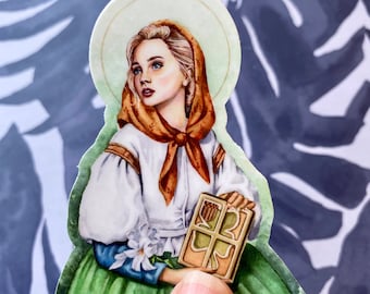 St. Dymphna Catholic vinyl sticker