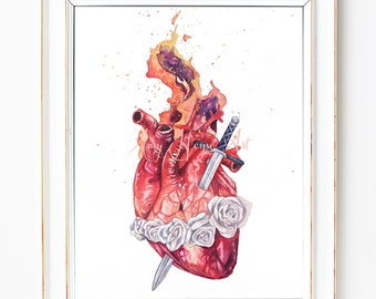 Immaculate Heart of Mary 5x7" or 8x10" fine art print unframed
