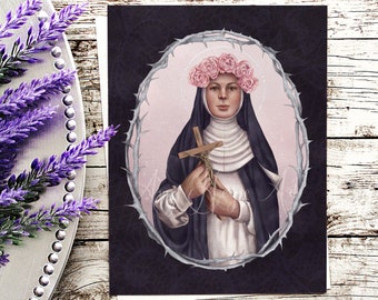 St. Rose of Lima, Catholic saint fine art print, 5x7" or 8x10" unframed