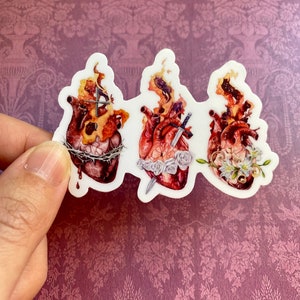 Holy Family anatomical sacred hearts, Catholic vinyl sticker