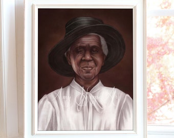 Julia Greeley portrait, Servant of God 5x7" or 8x10" fine art print unframed