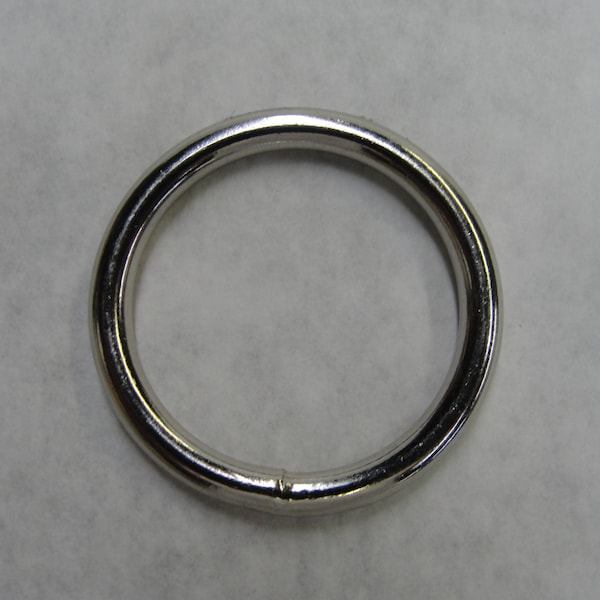 lot of 100 metal O-rings welded nickel plated high quality 3/4" 1" 1-1/4" 1-1/2" silver/chrome Leather Craft Heavy Duty