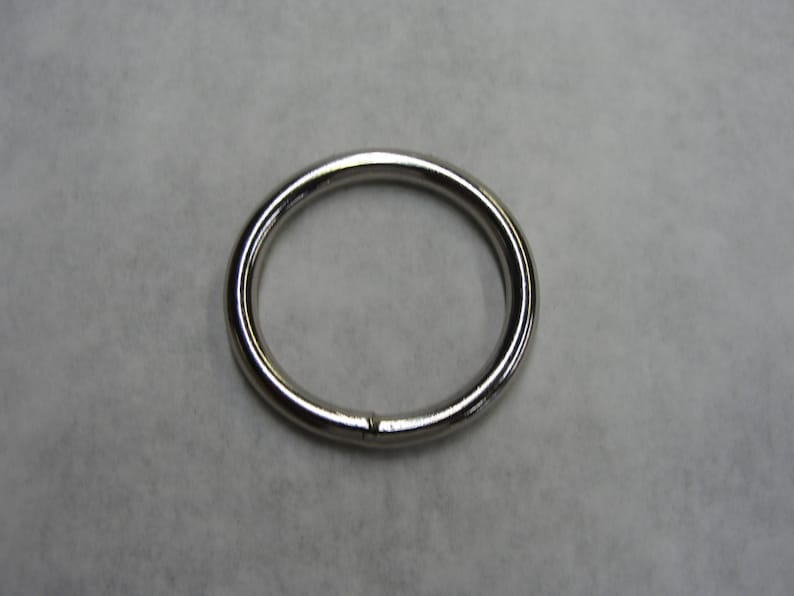 Stainless Steel metal O-rings welded high quality 3/4 1 1-1/4 1-1/2 1-3/4 2 silver/chrome Leather Craft Heavy Duty BDSM Fetish XXX image 2