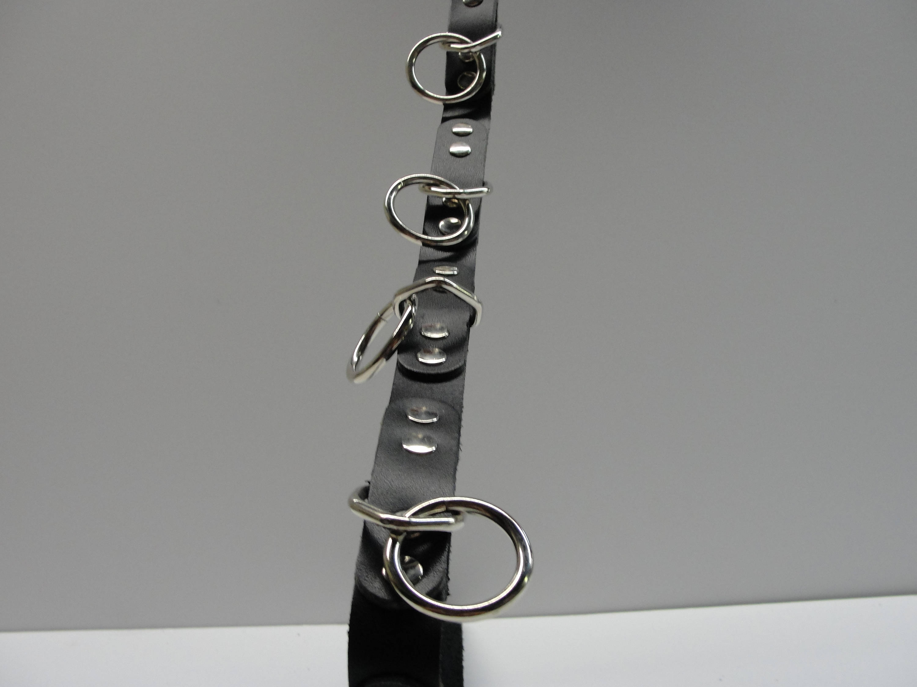 【AAKE】24FW★ OBLONG BELT RING TRAINING SL Steam Punk Halter Ring Belt Full Grain Black Leather Pieces